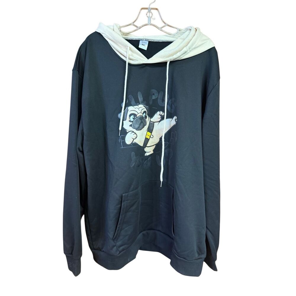 Pug Unisex Hooded Shirt Sz XXL NWOT